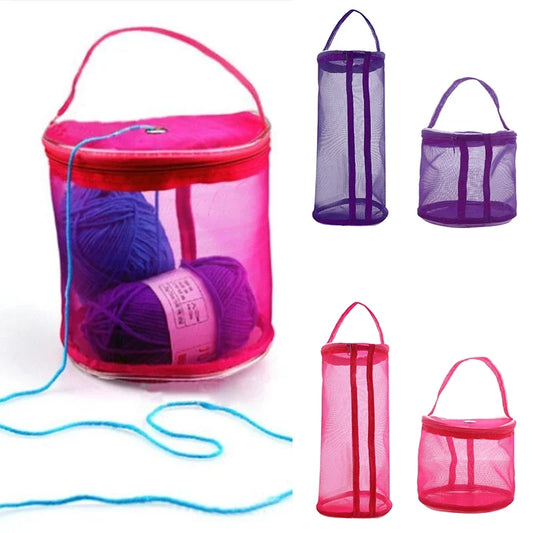 Portable Yarn Storage Bag Hollow Mesh Knitting Wool Yarn Bags Crochet