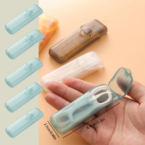 Portable Plastic Toothpick Case - Clear Toothpick Holder for Outdoor
