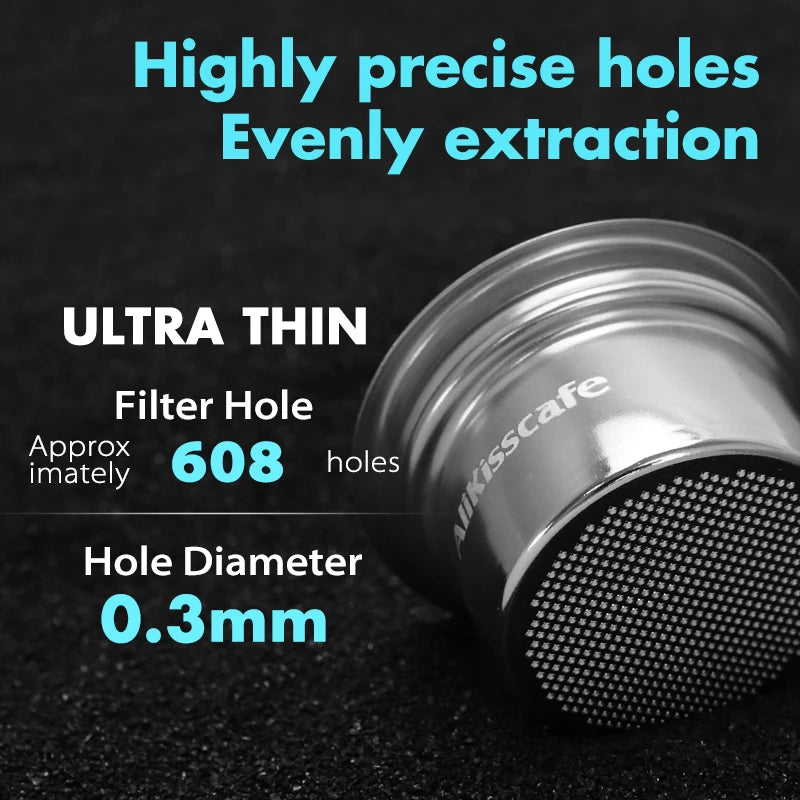 AliKisscafe 58mm to 49mm Step Down Portafilter Basket Kit Coffee