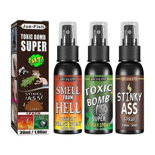 6pcs-1pcs 30ml Halloween Props Liquid Fart Spray Non Toxic Stink Bomb