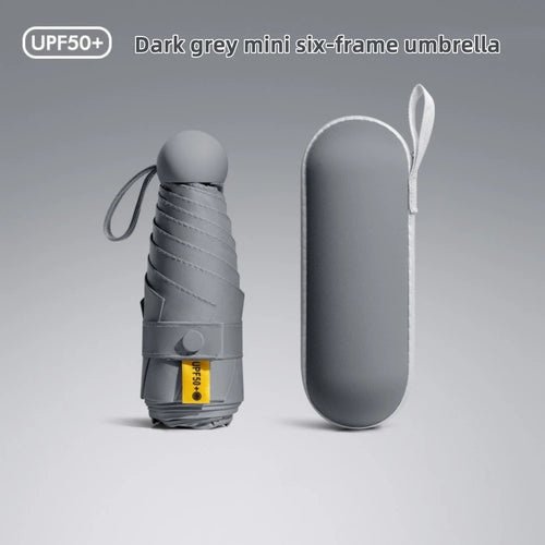 1pc Anti-Uv Mini Umbrella For Sunny And Rainy Days, Portable With Uv
