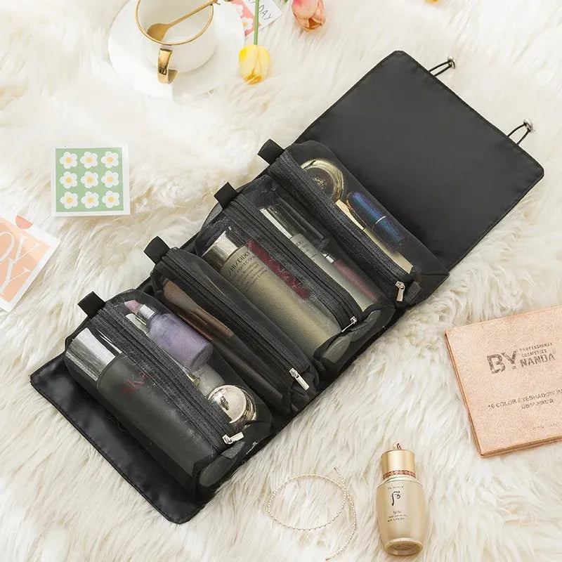 Detachable Cosmetic Bag Portable Large Capacity 4 in 1 Makeup Bags