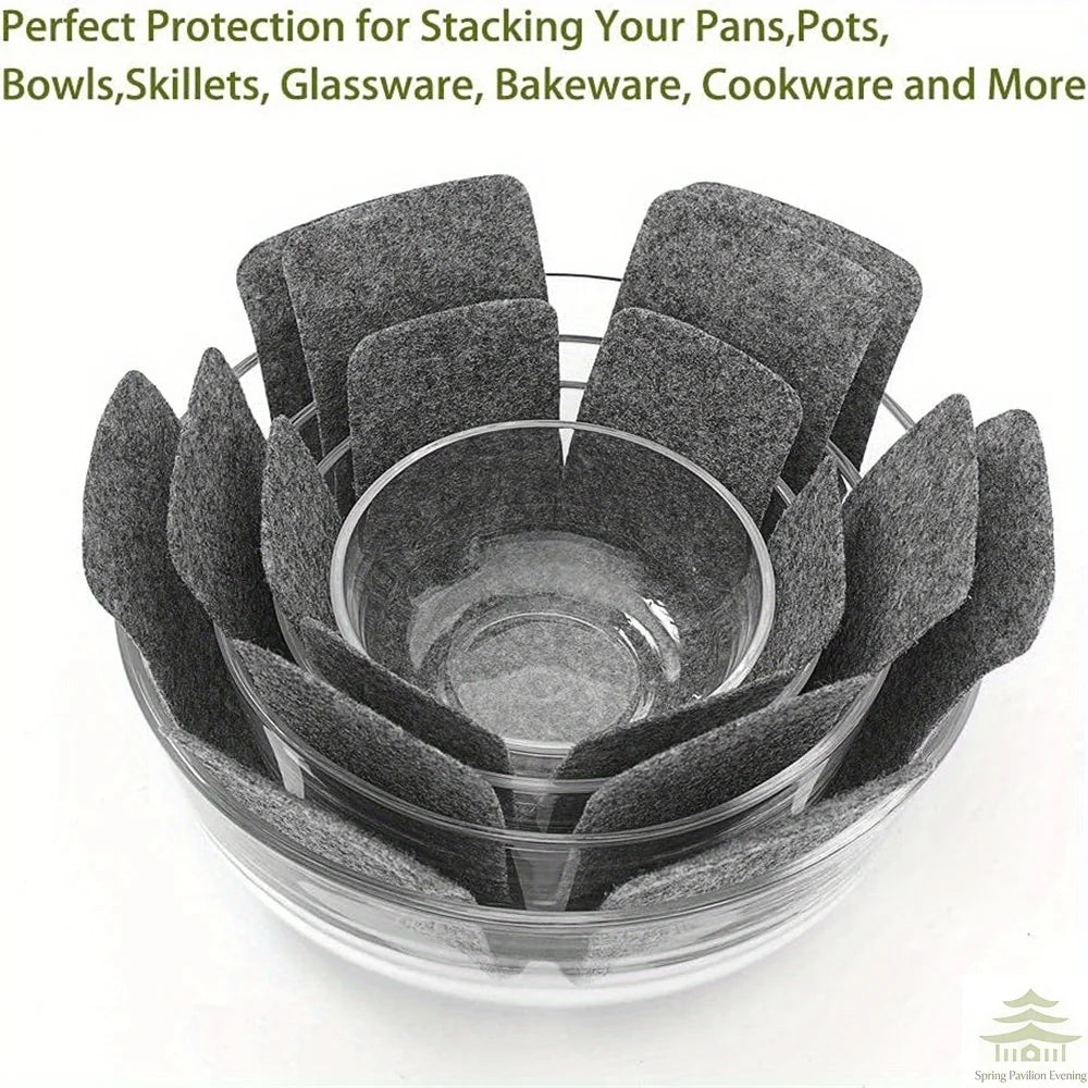 12 PCs/Pack Pot Divider Pad for Stackable Pot Protector, 3 Different