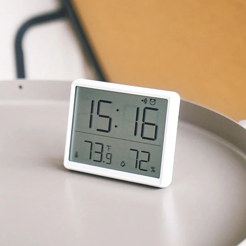 Ultra Thin Alarm Clock LCD Large Screen Digital Temperature Hygrometer