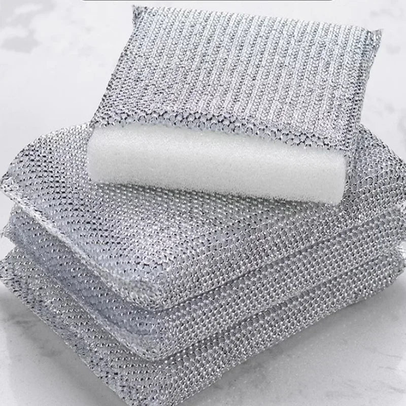 4pcs Kitchen Dishwashing Sponge Does Not Hurt Pot Brush Pot Artifact