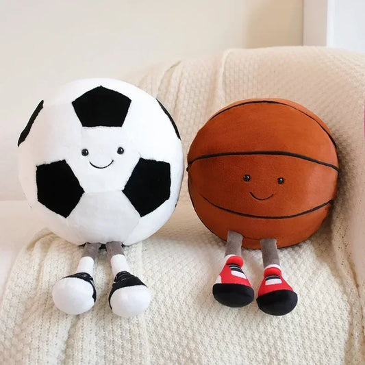 25-28cm football doll, basketball plush toy, creative football doll,
