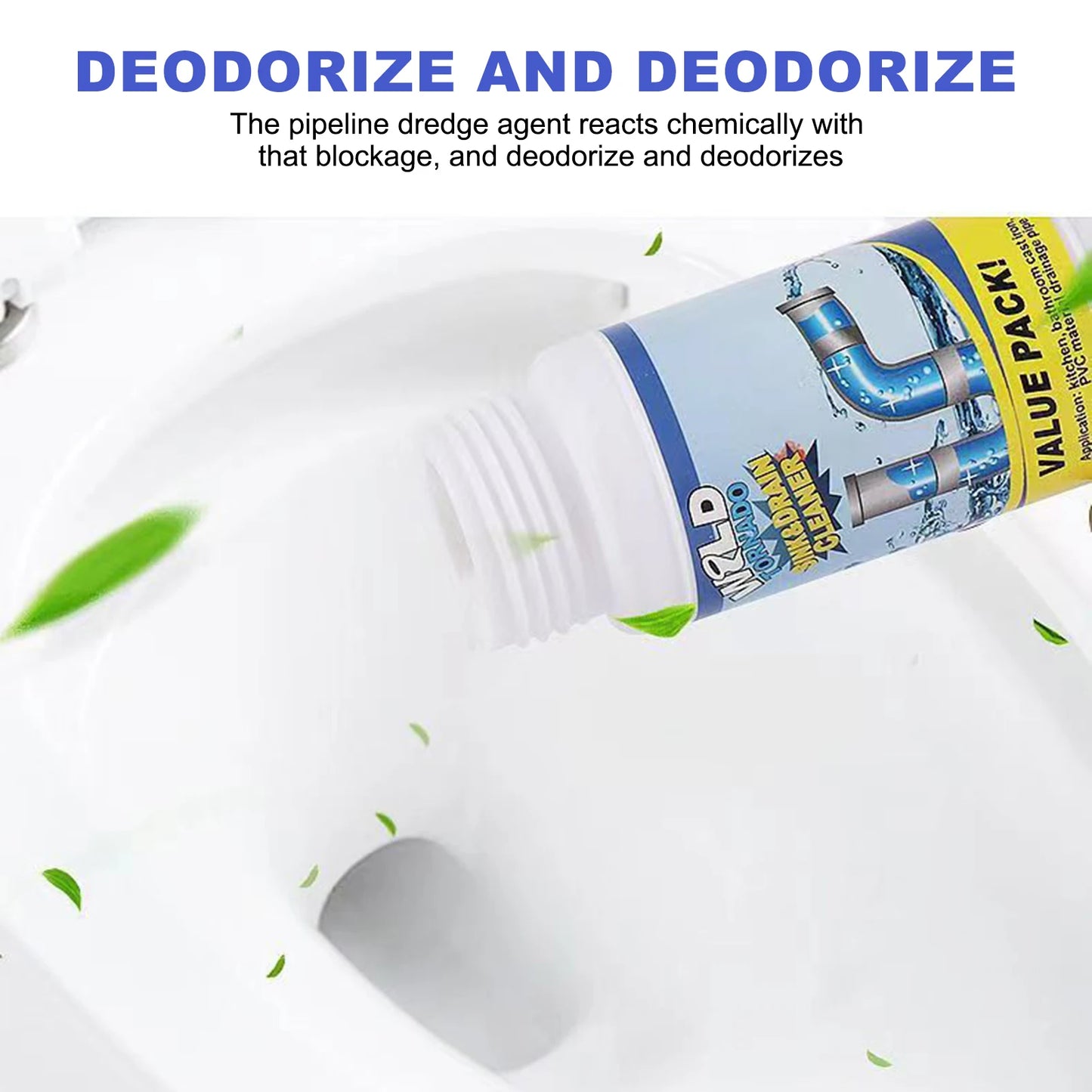 Powerful Sink and Drain Cleaner Powder Fast Acting Portable Powder