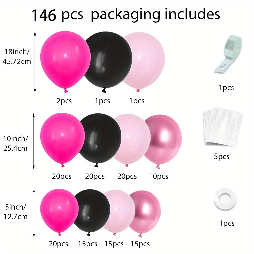 113PCS Explosive Star Balloon Garland Arch Set Wedding Birthday Party