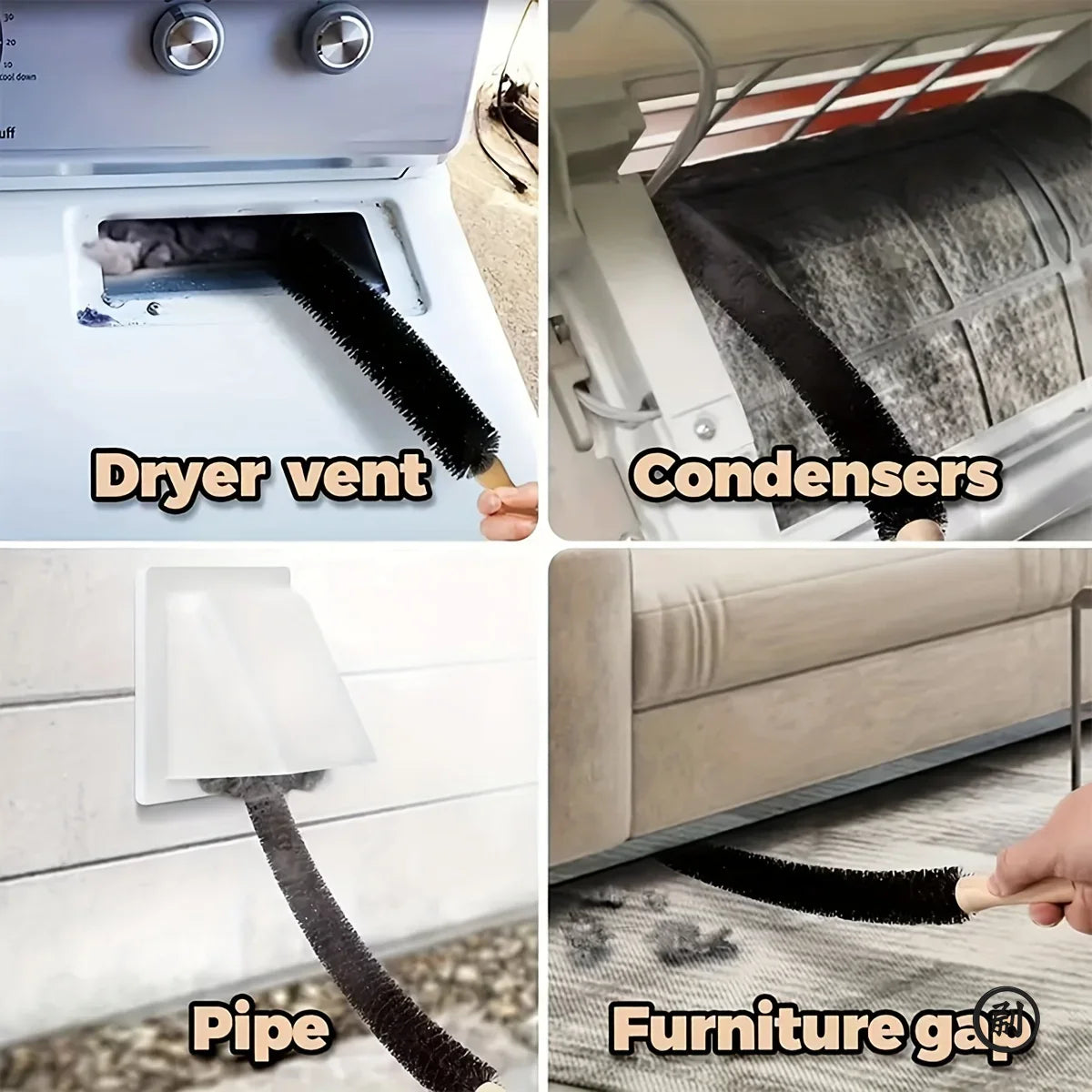 Radiator Cleaner Brush Washing Machine Lint Cleaning Brushes Long