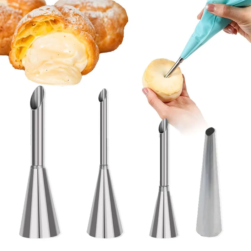 Stainless Steel Puff Pastry Piping Nozzle Cake Cupcake Cookie Cream