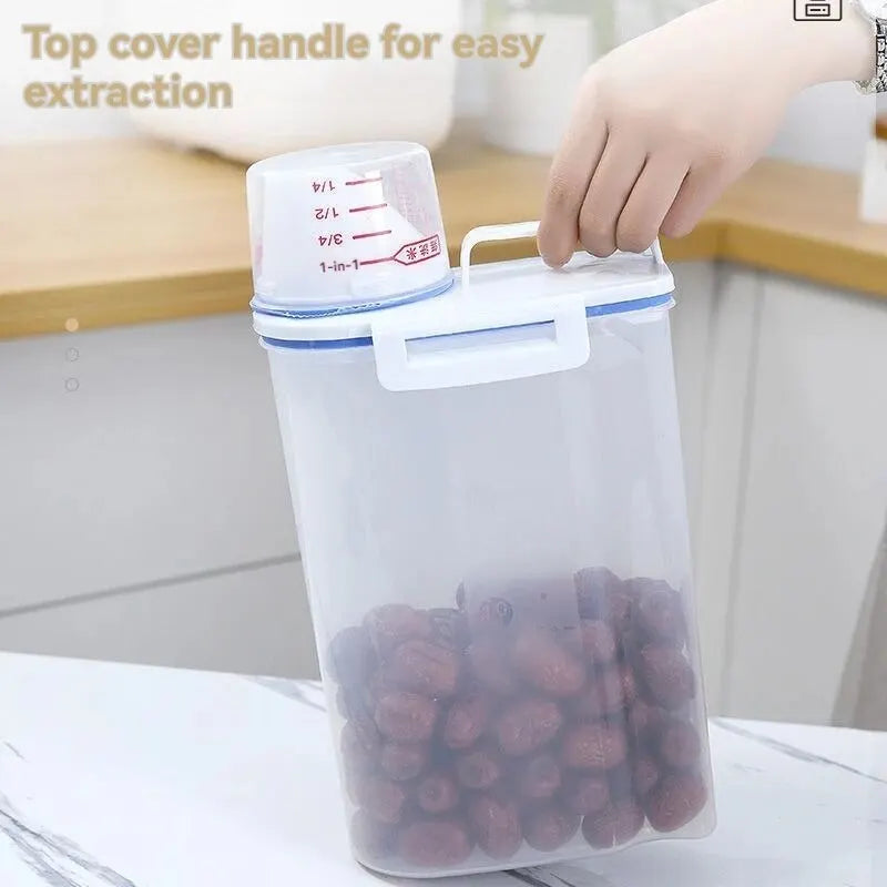 Moisture-proof Grain Jar Rice Jar Grain Storage Box Pet Food Bucket