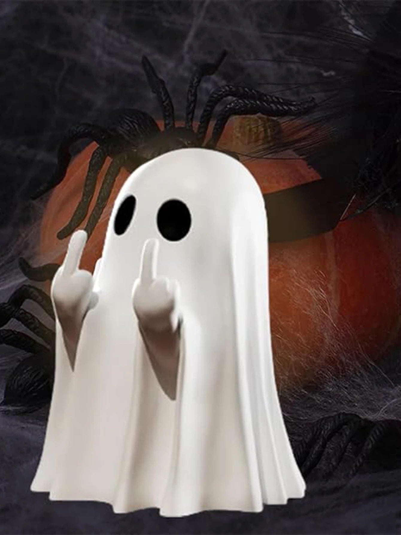 1pc middle finger ghost statue, 7.5cm terrifying ghost decoration,