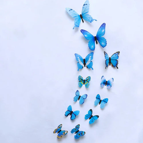 12 Pcs 3D Luminous Butterfly Creative Wall Stickers DIY Wall Stickers