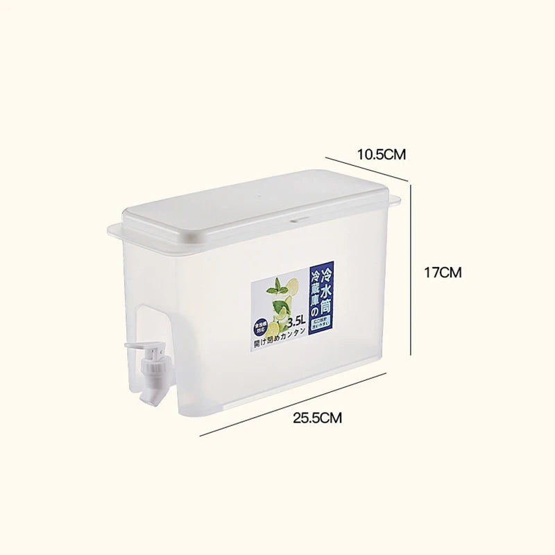 3.5L Water Kettle With Faucet Beverage Dispenser Cold Juice Lemonade