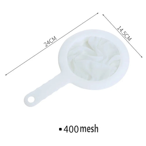 100/200/400 Mesh Washable Nylon Ultra Fine Filter Mesh Strainer Spoon