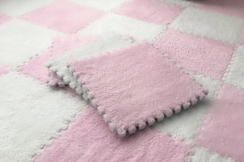 30*30CM Soft Plush Children Kids Rug Play Mat Puzzle Carpet Warm
