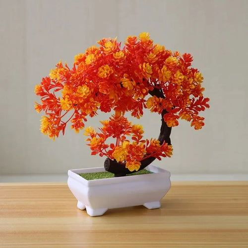 Artificial Plants Bonsai Simulated Tree Potted Plants Fake Flowers