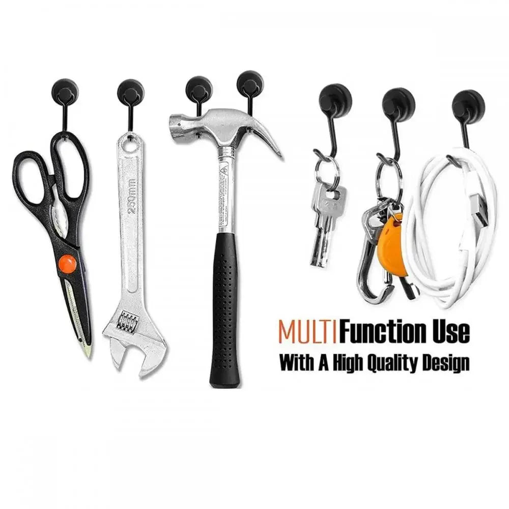 Heavy 1/2/4/8Pcs Duty Magnetic Hooks Strong Neodymium Magnet Hook