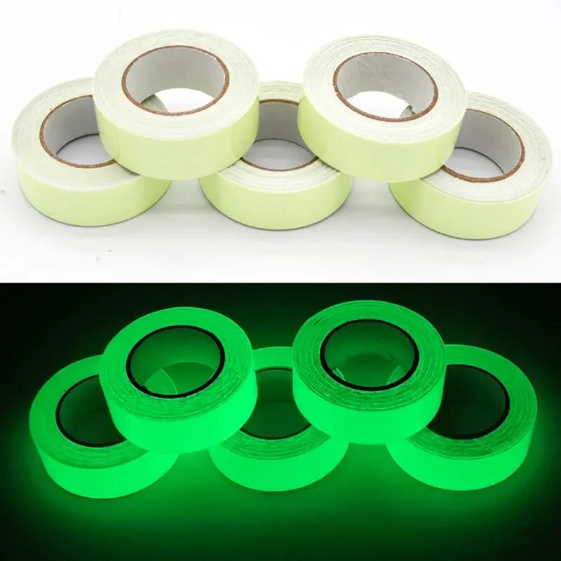 1 Roll Fluorescent Self-Adhesive Glow-In-The-Dark Tape Light Strip