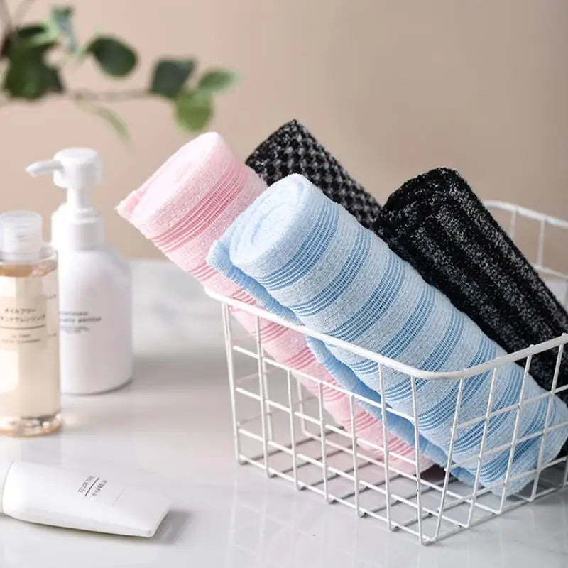 Exfoliating Washcloth Back Scrubber for Shower for Men Silver-ion