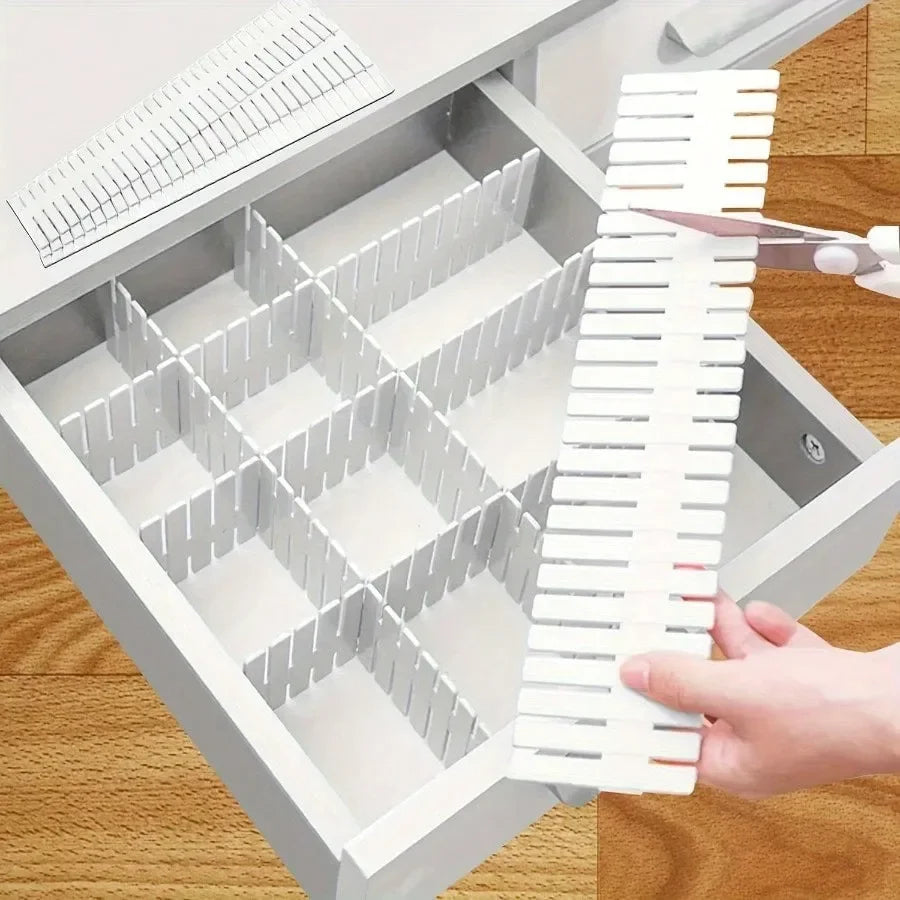 Adjustable Plastic Space separation tool Desk and Drawer Organizer