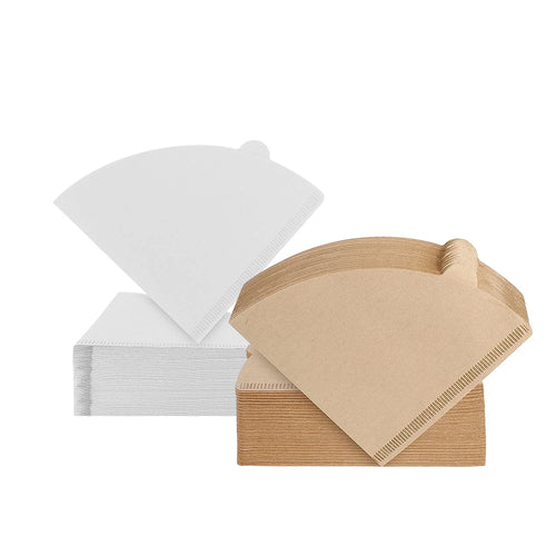 Cone Coffee Filters, 100 Count 1-4 Cups Unbleached Natural Brown V02