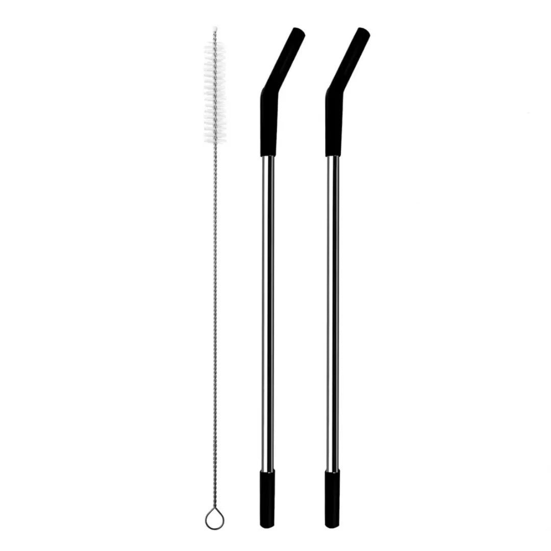 Stainless Steel Straw with Silicone Tip for Stanley Cup 2Pcs