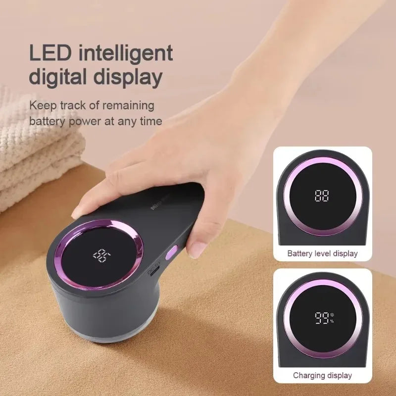 Lint Remover for Clothing LED Digital Electric Pellet Fluff Remover