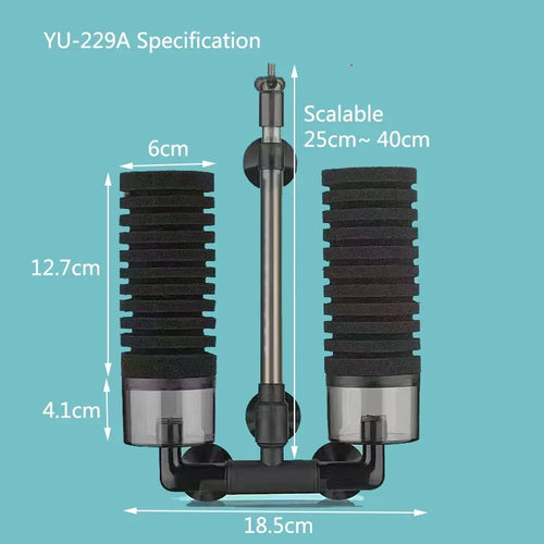 New Aquarium Filter for Aquarium Fish Tank Air Pump Skimmer
