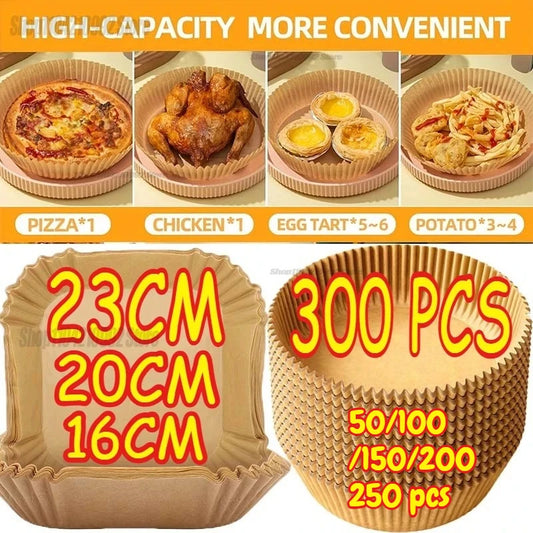 Cooking Paper Air Fryer Disposable Paper Square Round Baking Barbecue