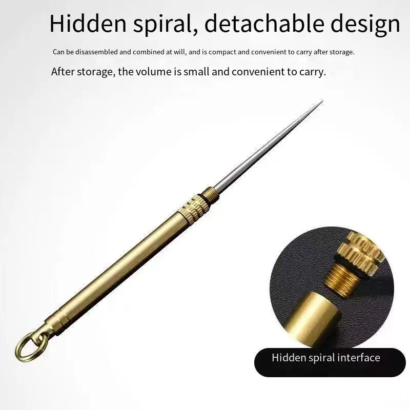 High-end multi-functional brass one-piece toothpick, fruit keychain,