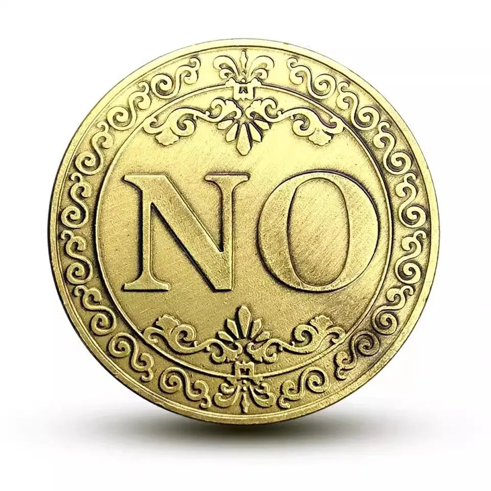 YES NO Decision Coins Magic Coin Collections Good Luck Vintage Antique