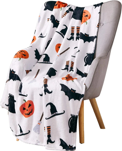 1PC Gifts Blanket Black Bats Printed Flannel Blanket Perfect for Sofa