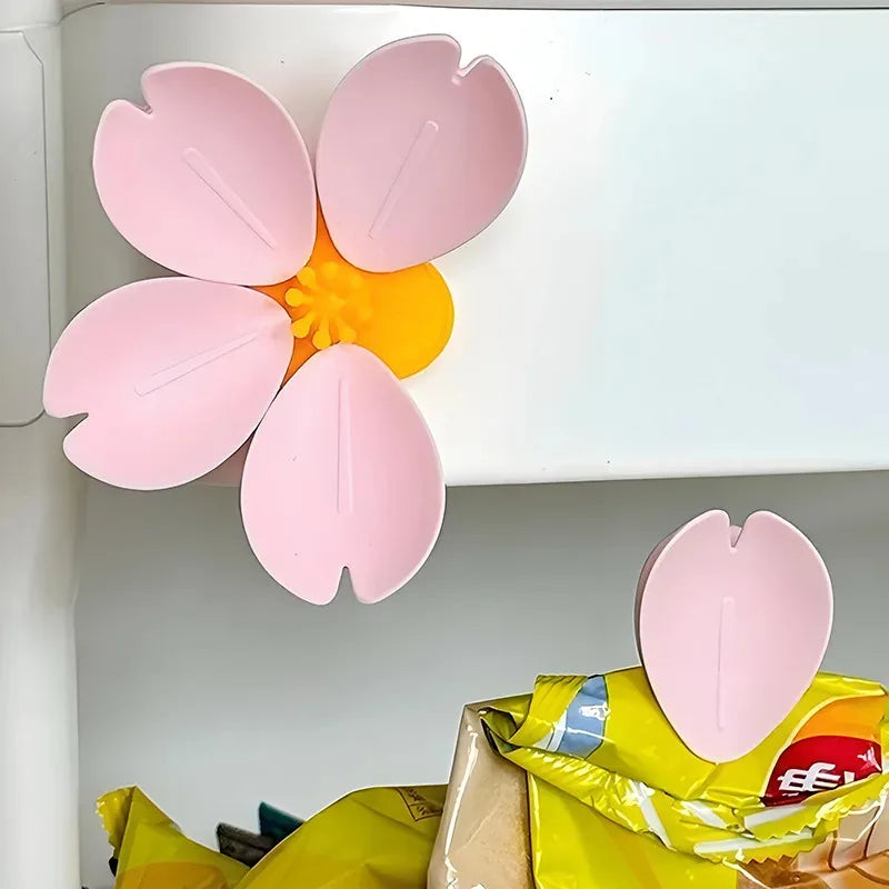 1/2pcs Sakura Magnetic Fridge Magnet Seal Clip, Petal Sealing Clip,
