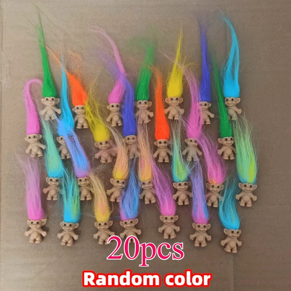 Troll Dolls, Vintage Trolls Lucky Doll Figures, Chromatic Adorable