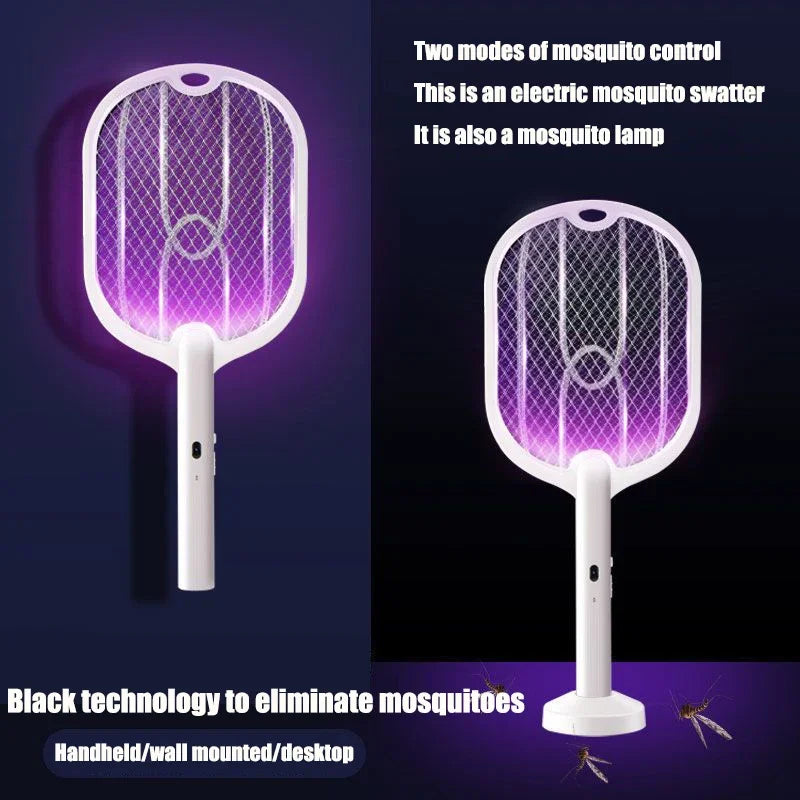 Upgraded 3000V Mosquito Swatter with TYPE-C Charging, 3 in 1 Electric