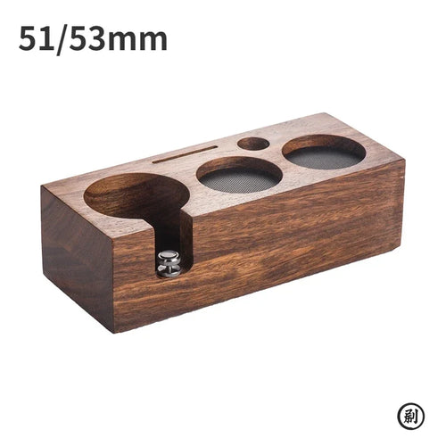 Coffee Tamper Station Stand Wooden Non-slip Espresso Holder Coffee
