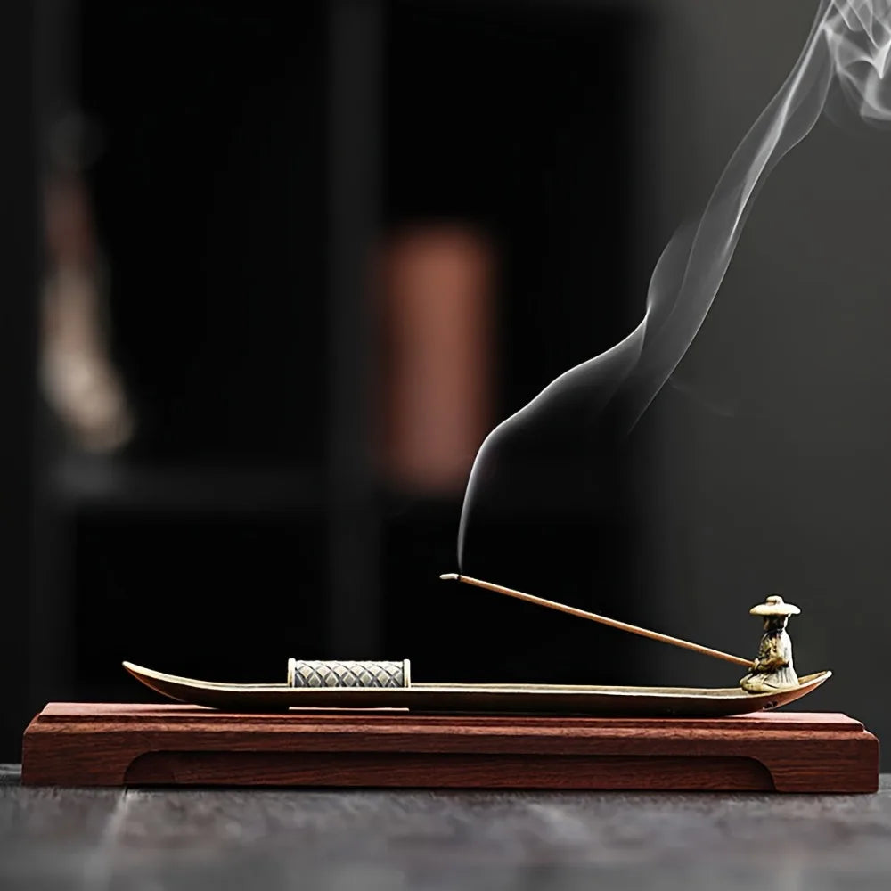 Creative Incense Holder Aromatherapy Ornament Incense Holder Boat Old