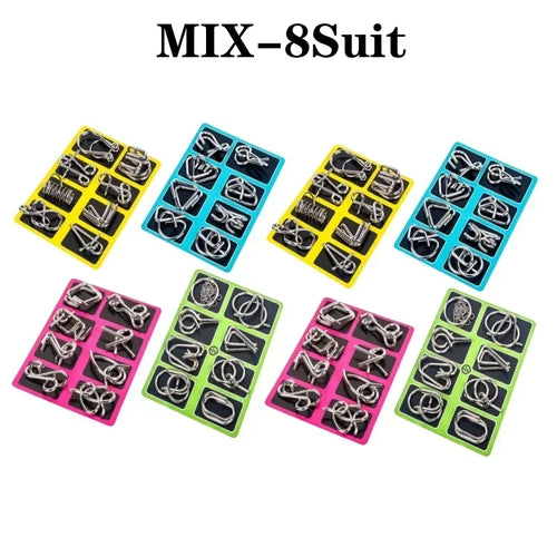 Fun Metal Chinese Ring Puzzle Intelligent Brain Teaser IQ Logic Game