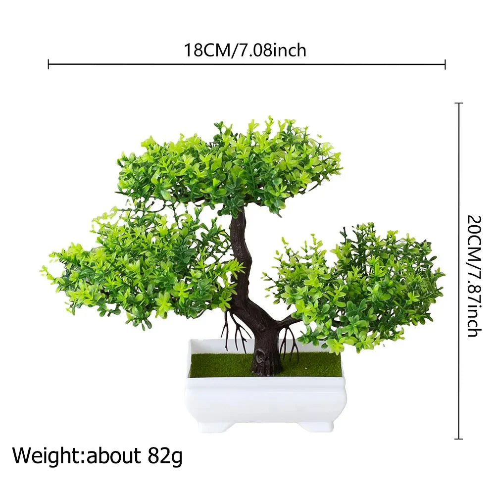 Artificial Plastic Plants Bonsai Small Tree Pot Fake Plant Potted