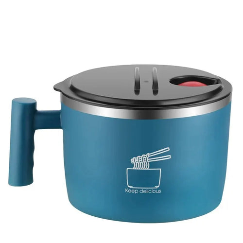 Stainless Steel Bowl With Lid For Instant Noodles Sealed And Portable