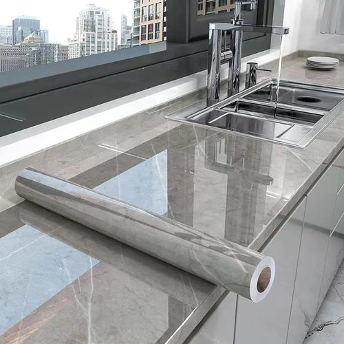 Marble Kitchen Oil-Proof Film Stove Waterproof Moisture-Proof