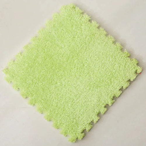30*30CM Soft Plush Children Kids Rug Play Mat Puzzle Carpet Warm