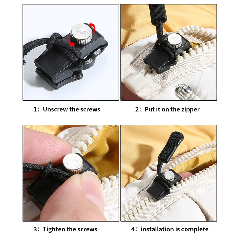Universal Detachable Metal Zipper Slider Puller Detachable Instant