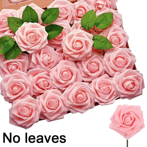 25/5pcs Artificial Rose Flowers Multicolor Foam Fake Roses Flower