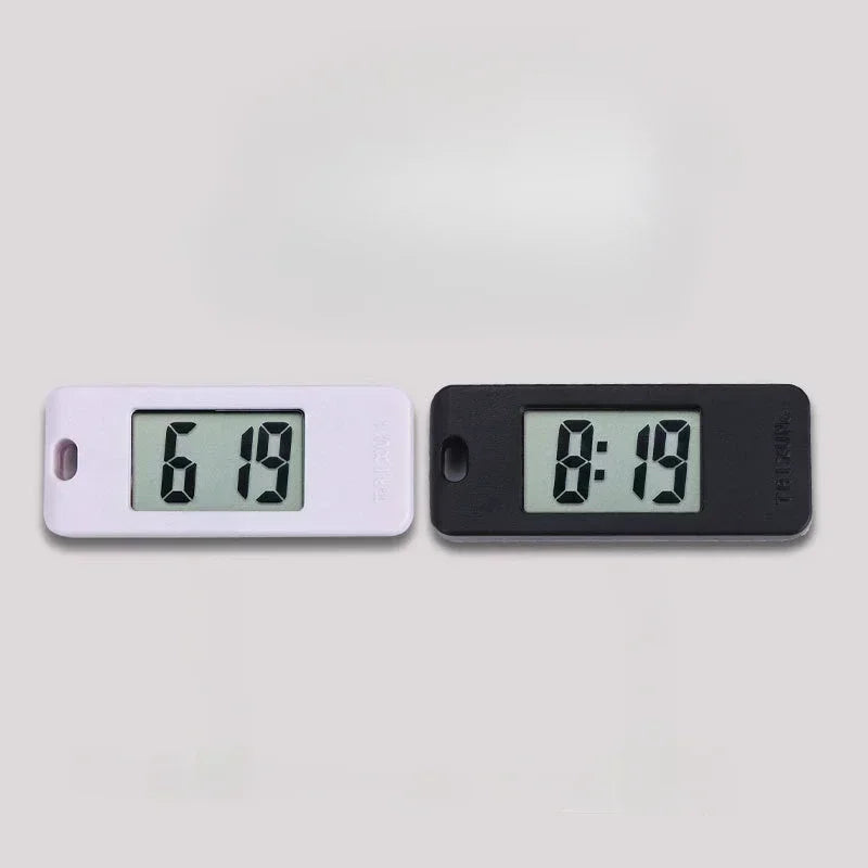 2025 Mini Electronic Clock Keychain - Elliptical, Digital Display.