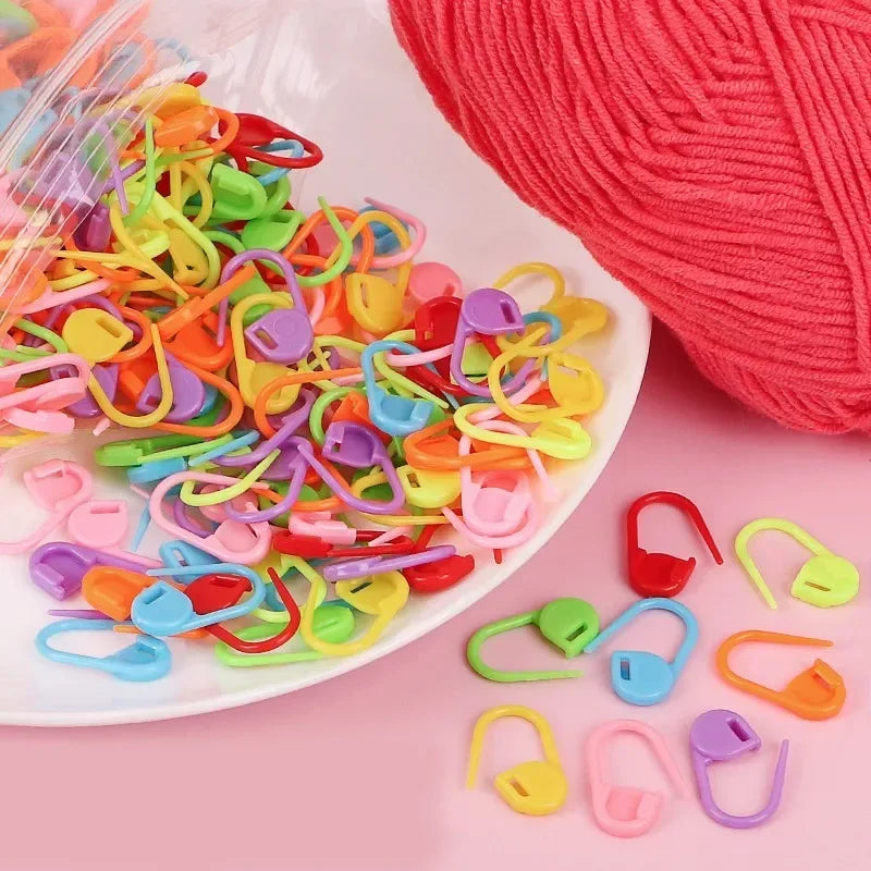 Colorful Knitting Stitch Markers Small Pin Tools Essential for