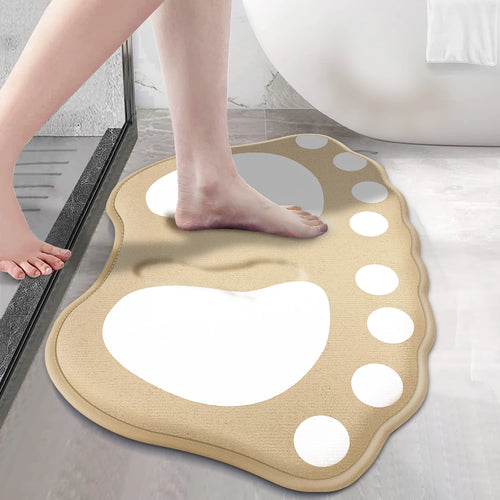 Bath mat anti slip bathroom mat claw pattern bathroom carpet absorbent