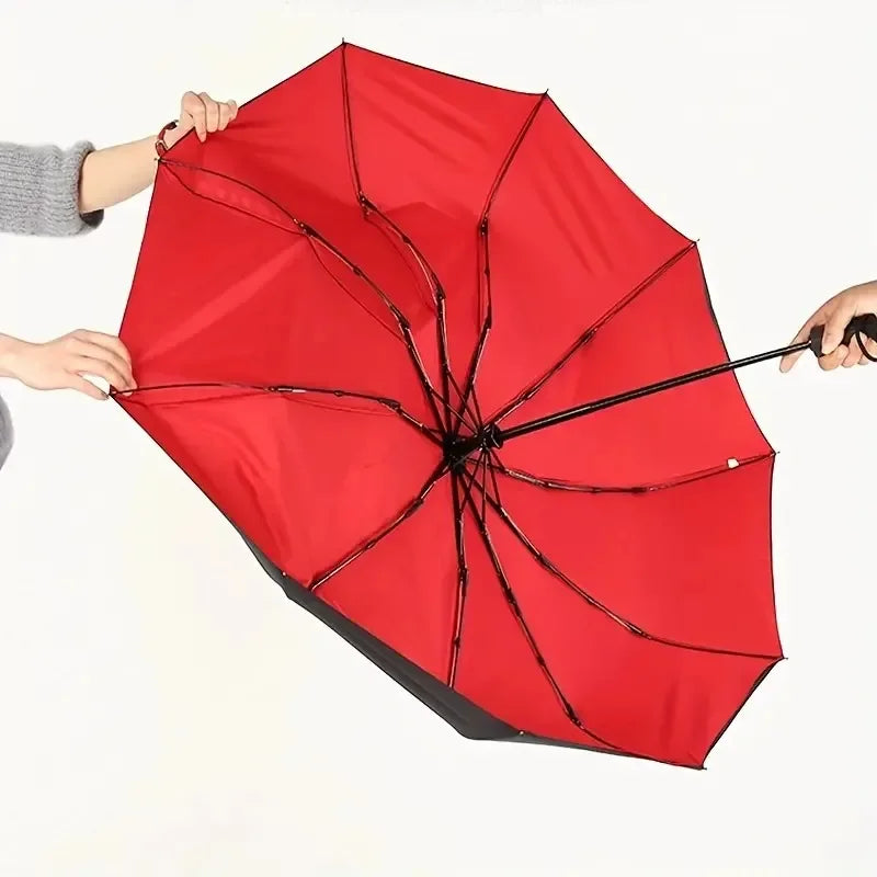 Automatic 10 Bones Sunny Umbrella, Windproof Sunny And Rainy Business
