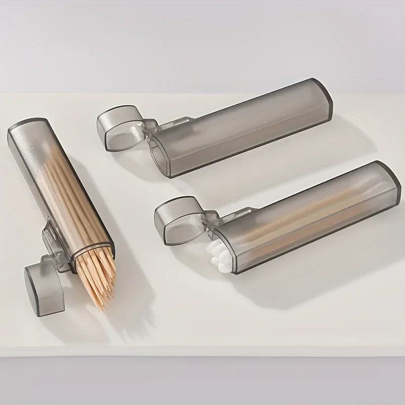 Portable Plastic Toothpick Case - Clear Toothpick Holder for Outdoor